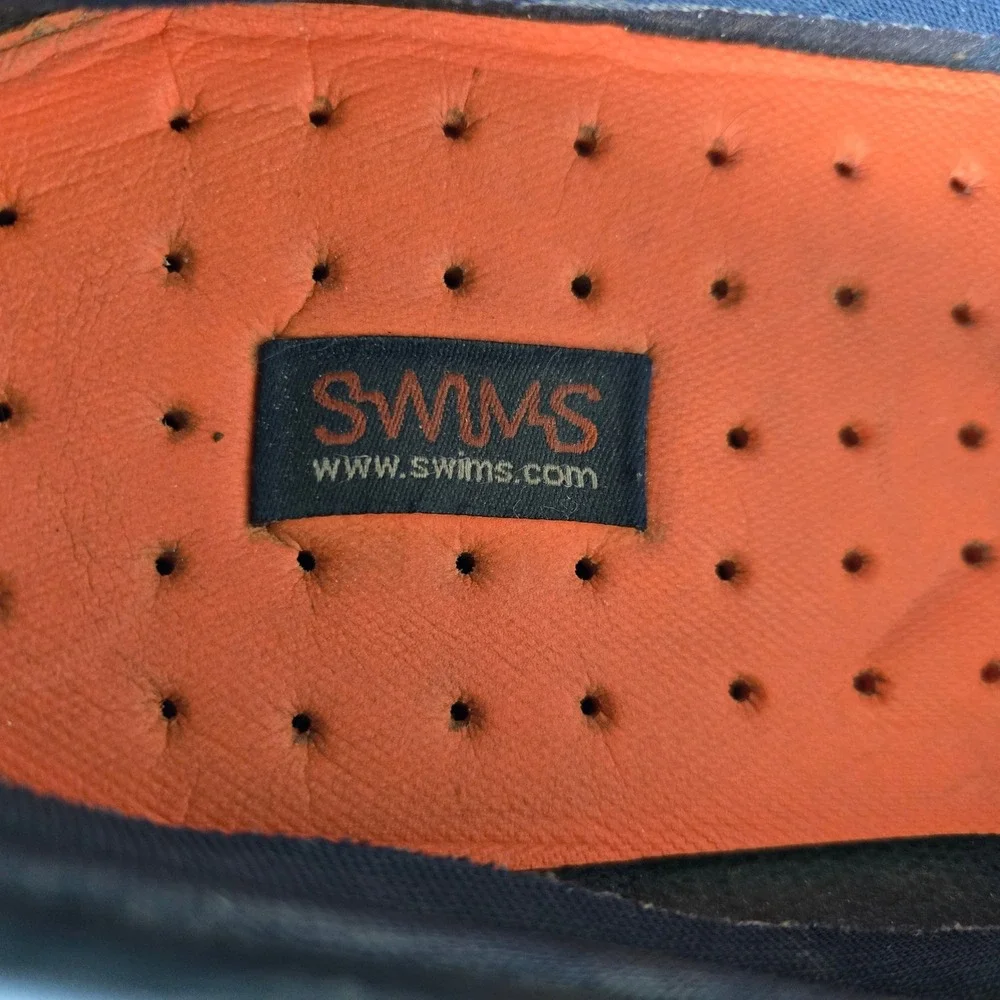 SWIMS Mens Loafers Navy Blue Orange Water‎ Resistant Boat Shoes SW-001 Size 10